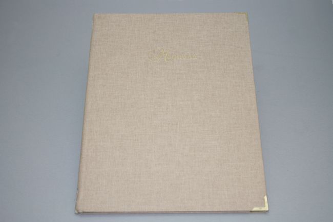 Menu Toile - Couverture